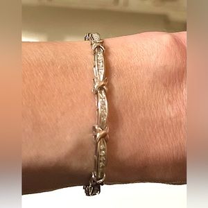 -Certified 1k Diamond Tennis Bracelet, 925 Sterling Silver X Link Chain NIB
